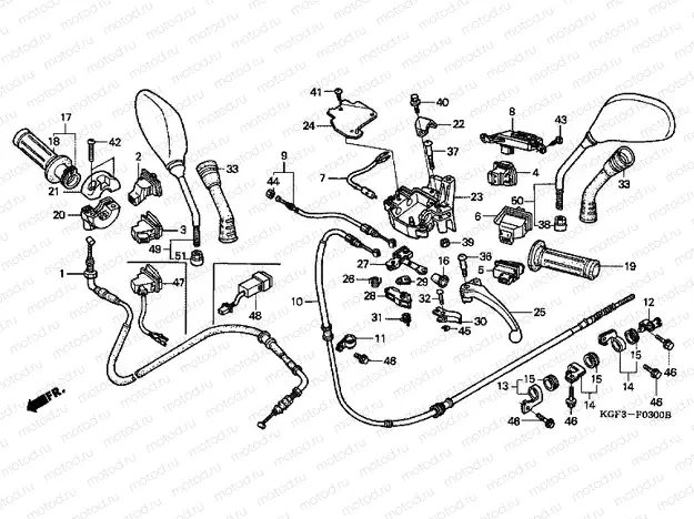 F-3 HANDLE LEVER / SWITCH / CABLE