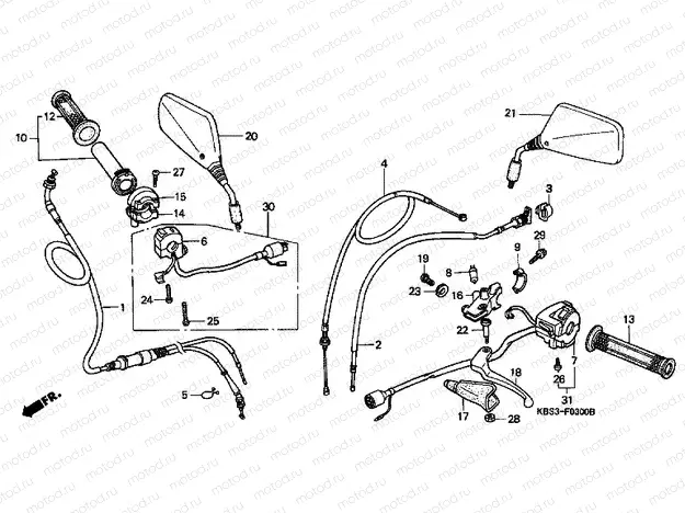 F-3 HANDLE LEVER / SWITCH / CABLE