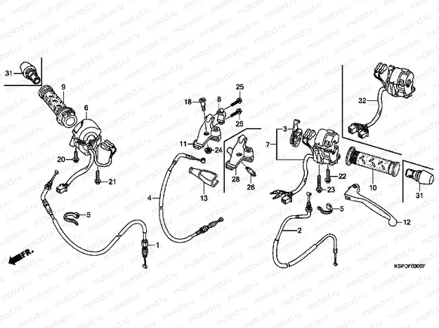 F-3 HANDLE LEVER / SWITCH / CABLE