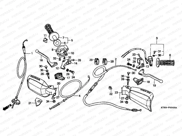 F-3 HANDLE LEVER / SWITCH / CABLE