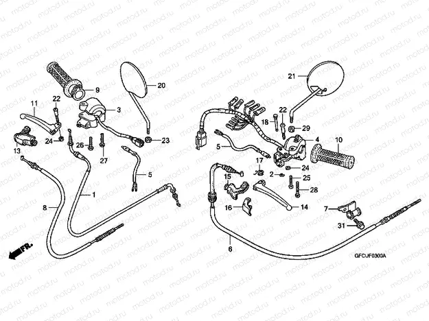 F-3 HANDLE LEVER / SWITCH / CABLE