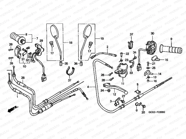 F-3 HANDLE LEVER / SWITCH / CABLE