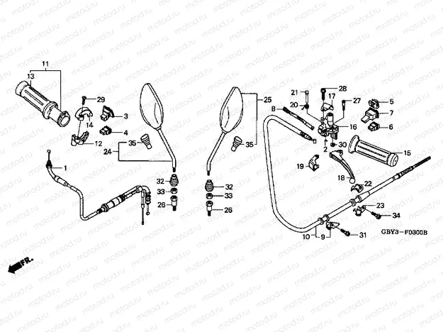 F-3 HANDLE LEVER / SWITCH / CABLE