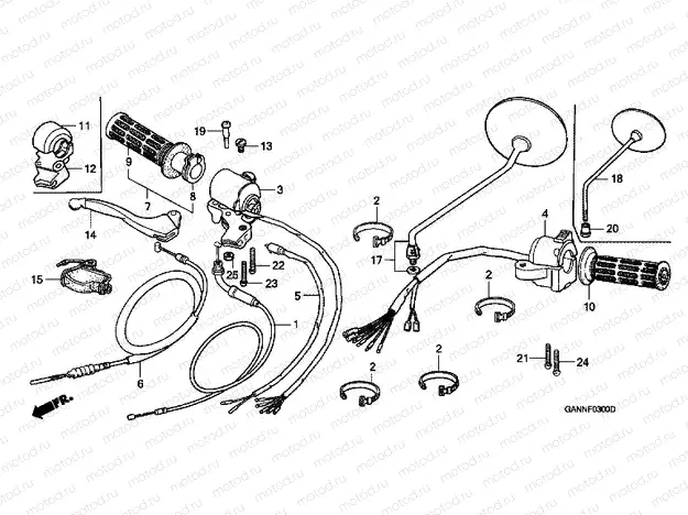 F-3 HANDLE LEVER / SWITCH / CABLE