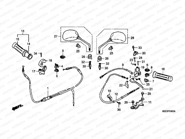 F-3 HANDLE LEVER / SWITCH / CABLE