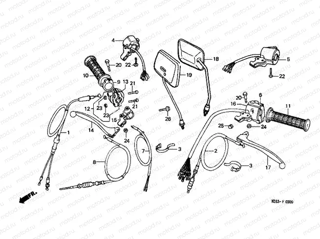 F-3 HANDLE LEVER / SWITCH / CABLE