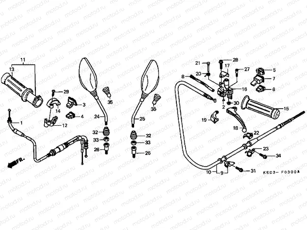 F-3 HANDLE LEVER / SWITCH / CABLE