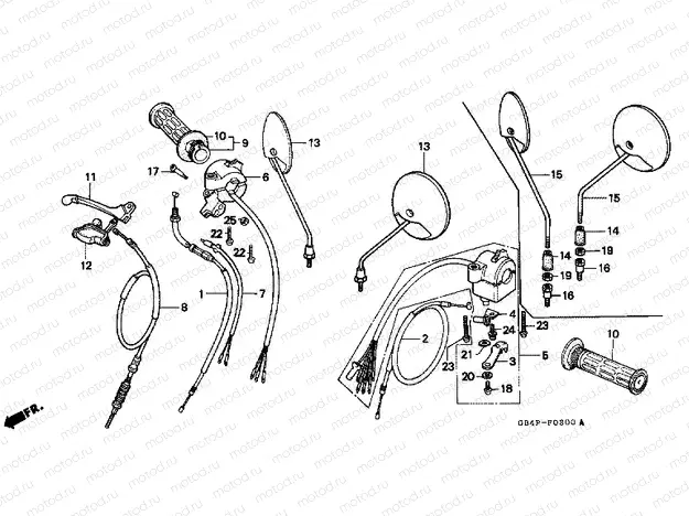 F-3 HANDLE LEVER / SWITCH / CABLE (C50P / C50T)