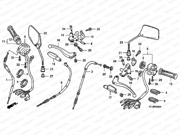 F-3 HANDLE LEVER / SWITCH / CABLE (CGR125SH5)