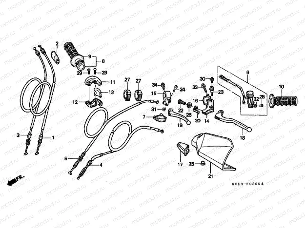 F-3 HANDLE LEVER / SWITCH / CABLE (CM)