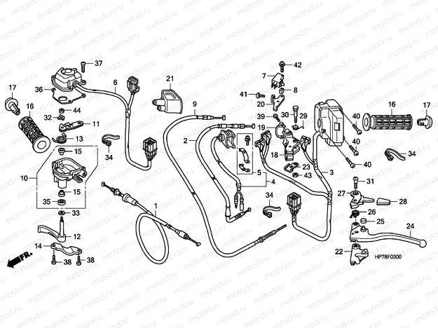 F-3 HANDLE LEVER/SWITCH/CABLE