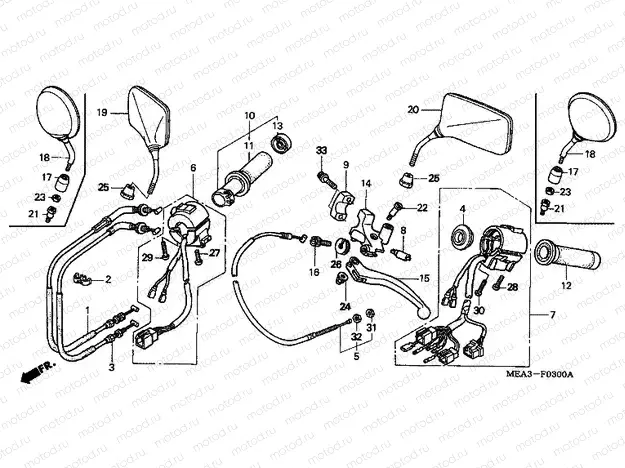 F-3 HANDLE SWITCH / LEVER / CABLE