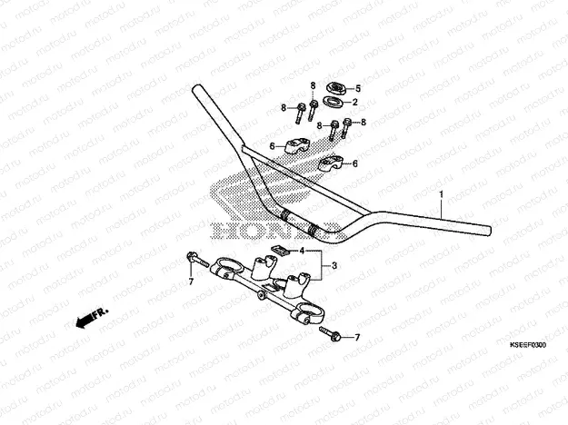 F-3 STEERING BAR PIPE / UPPER BRIDGE