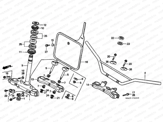 F-3 STEERING BAR TUBE / UPPER AXLE / STEERING WHEEL