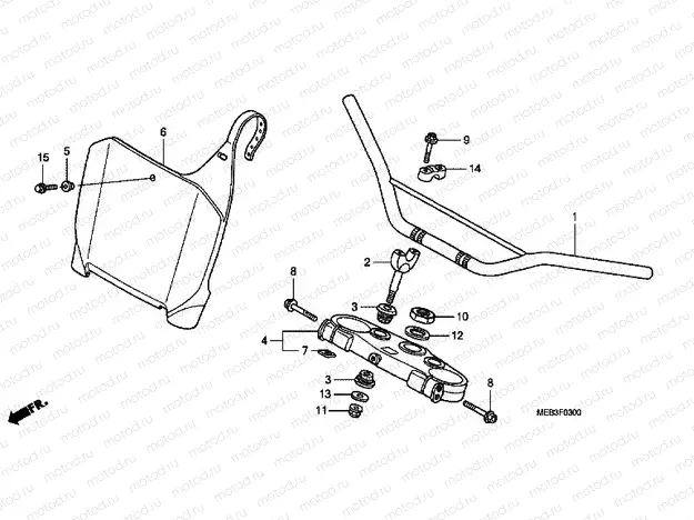 F-3 TIE ROD TUBE / UPPER AXLE (CRF450R2,3)