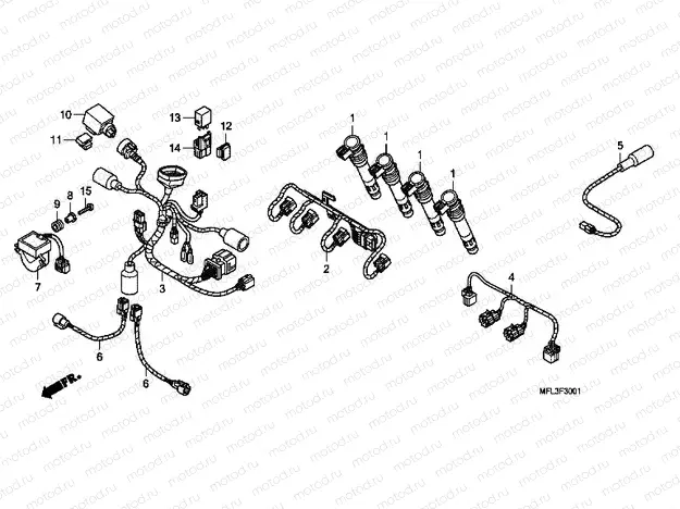 F-30-1 ADDITIONAL WIRING HARNESS (CBR1000RR)