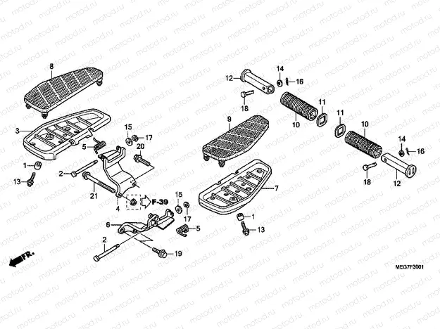 F-30-1 FOOTREST (VT750CS-KO)