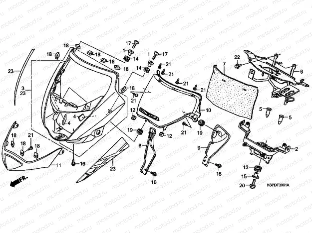 F-30-1 FRONT ENGINE HOUSING (CBF1507 / M7 / M9 / MA)