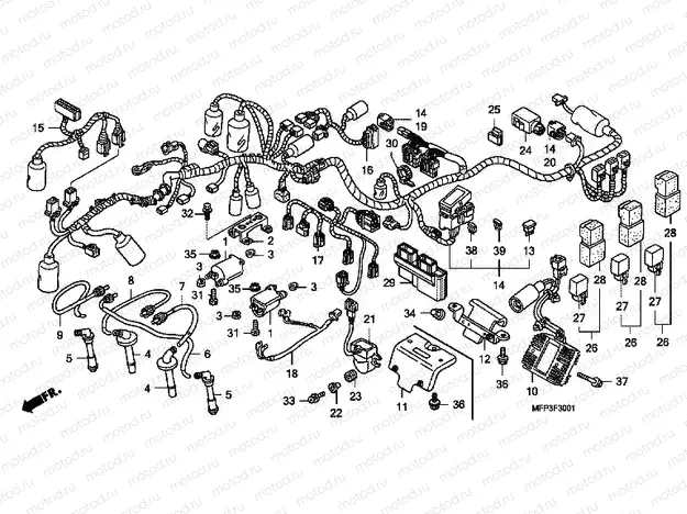 F-30-1 WIRING HARNESS / IGNITION COIL (CB1300S / CB1300SA)
