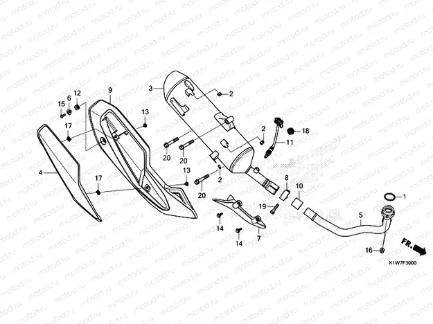 F-30 EXHAUST MUFFLER