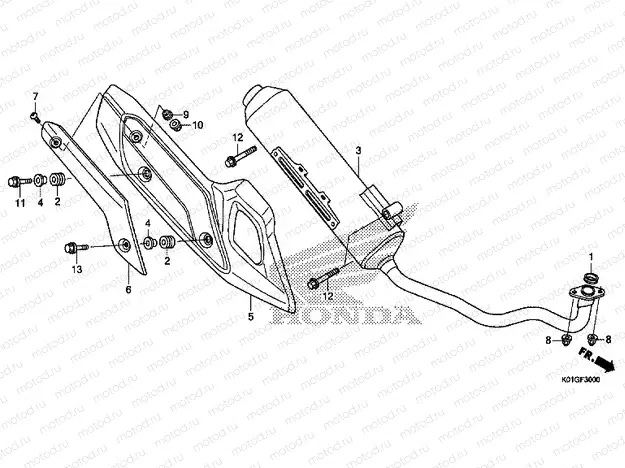 F-30 EXHAUST MUFFLER