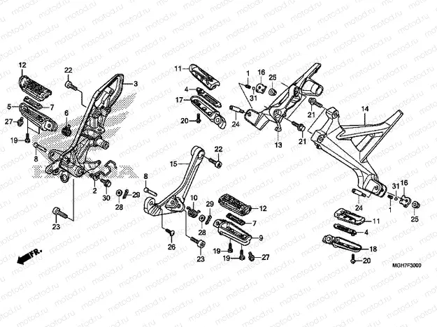 F-30 FOOTREST