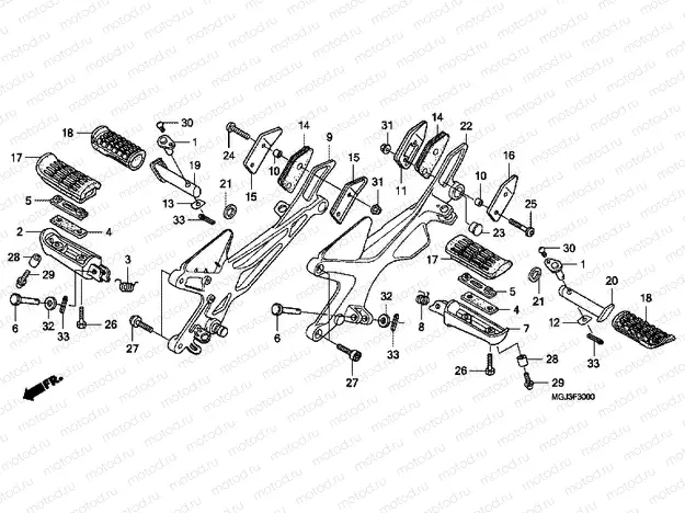 F-30 FOOTREST