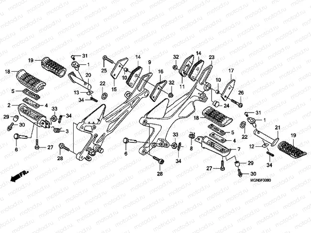 F-30 FOOTREST