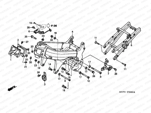 F-30 FRAME HOUSING (VTR1000SPY / 1)