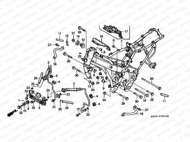 F-30 FRAME / OIL COOLER