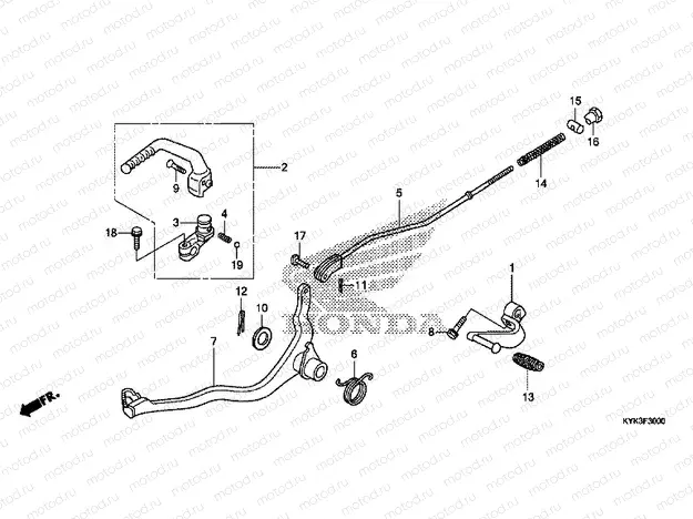 F-30 PEDAL/KICK STARTER ARM