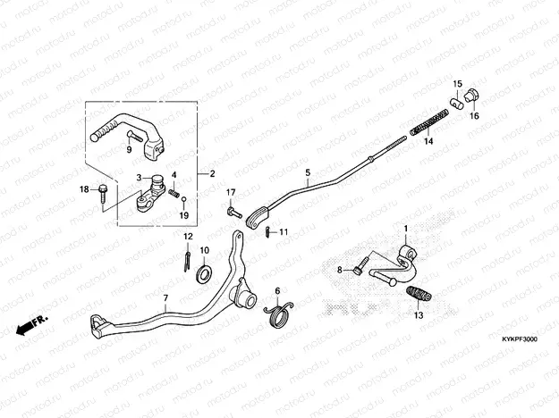 F-30 PEDAL/KICK STARTER ARM