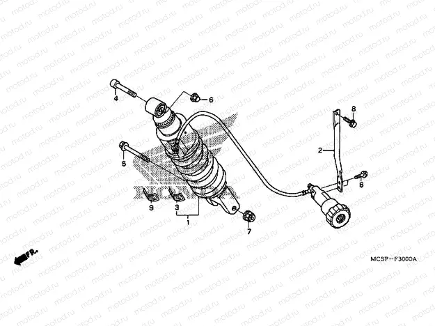 F-30 REAR SHOCK ABSORBER