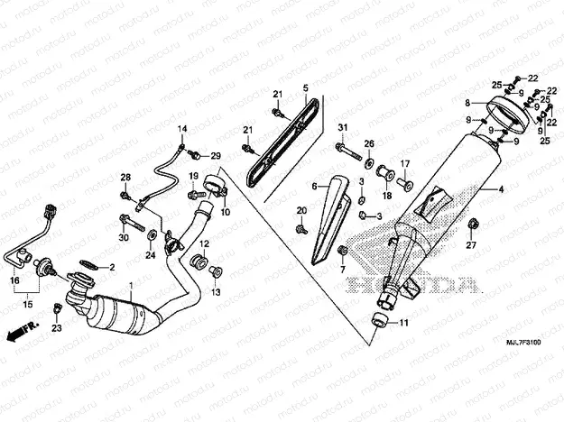 F-31 EXHAUST DRUM