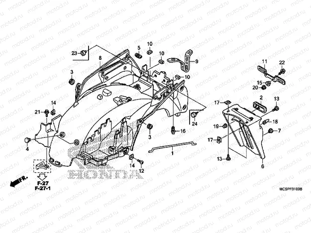 F-31 REAR FENDER