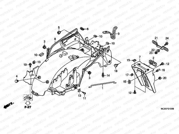 F-31 REAR FENDER
