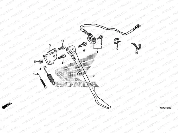 F-31 SIDE SHELF (VT750CS / C2B / C2S / C)