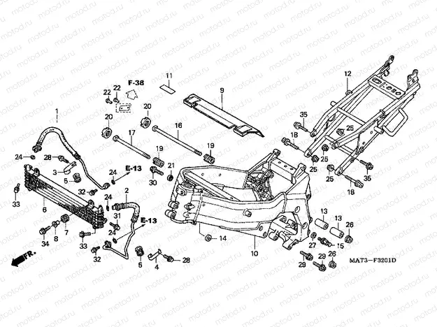 F-32-1 FRAME / OIL COOLER (X / Y / 1/2/3/4)