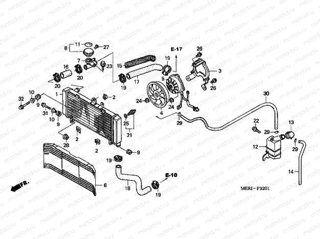 F-32-1 RADIATOR (CBF600N / NA)