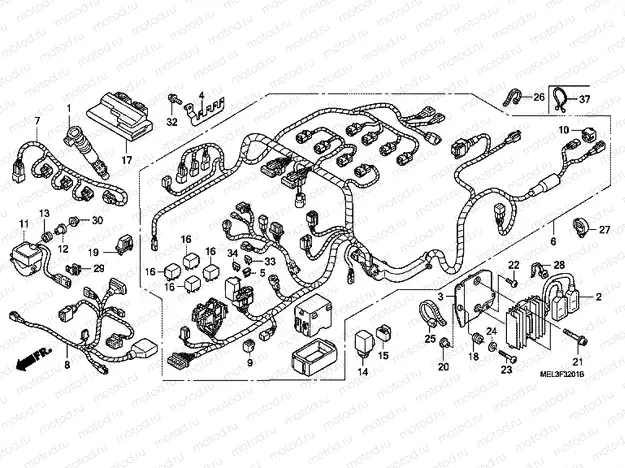 F-32-1 WIRING HARNESS (CBR1000RR6 / 7)