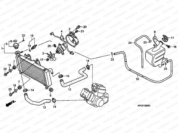 F-32 RADIATOR (XL125V1 / 2/3/4/5/6)