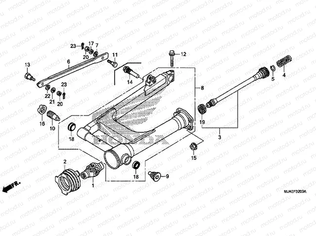 F-32 SWING ARM (VT750CS / C2B / C2S / C)