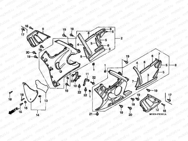 F-33-1 LOWER ENGINE (CBR600FS / 3S / T / 3T / SET)