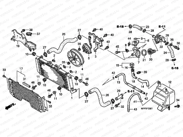 F-33-1 RADIATOR (CB1300A / CB1300SA)