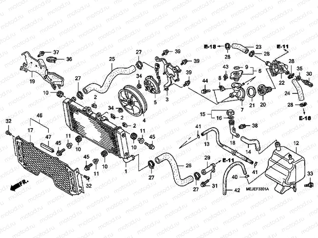 F-33-1 RADIATOR (CB1300A / SA)