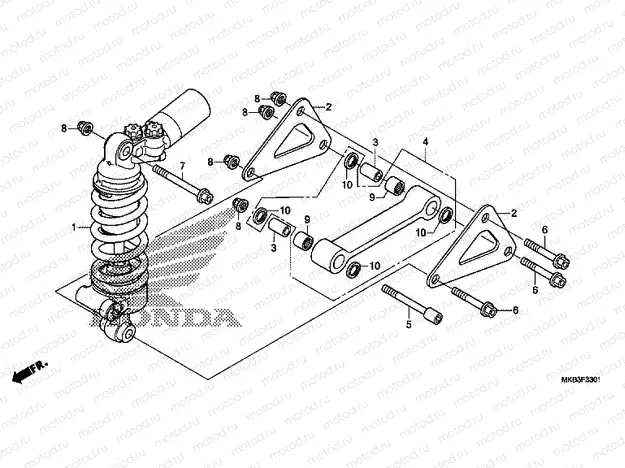 F-33-1 REAR SHOCK ABSORBER (CBR1000S / SA)