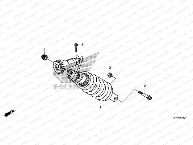 F-33-1 REAR SHOCK ABSORBER (VT1300CXA)