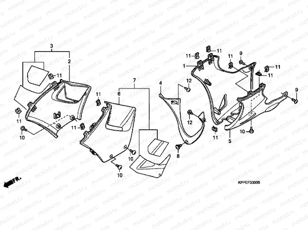 F-33 ​​LOWER ENGINE (CBR125R / RS / RW5 / RW6 / RW8)