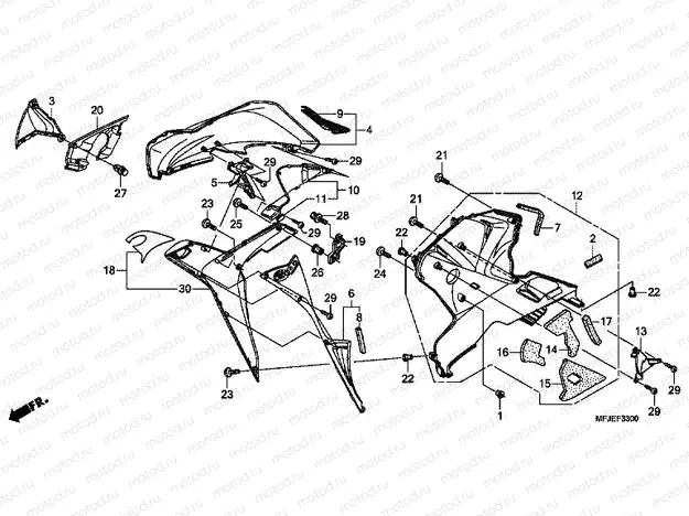 F-33 ​​LOWER ENGINE HOUSING (R.)