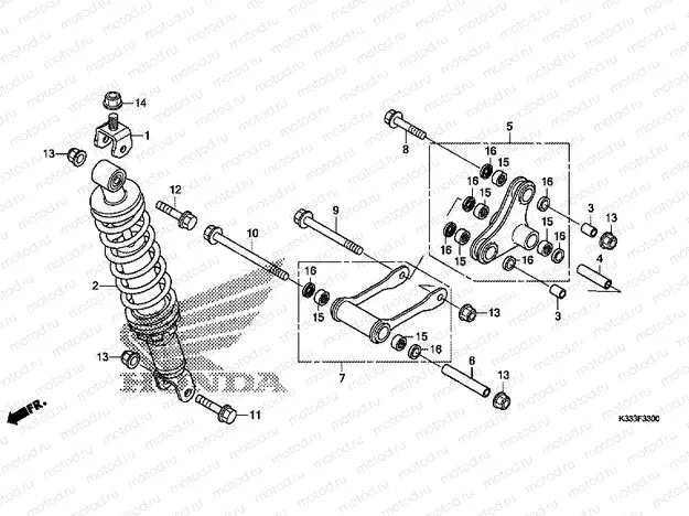 F-33 ​​REAR SHOCK ABSORBER